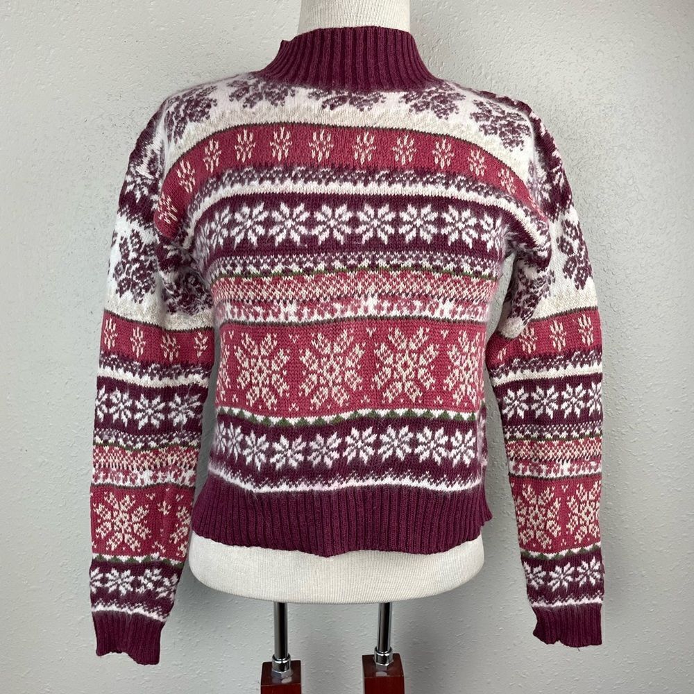 Vintage Jay Jacobs Holiday Ramie Sweater Size S EUC
